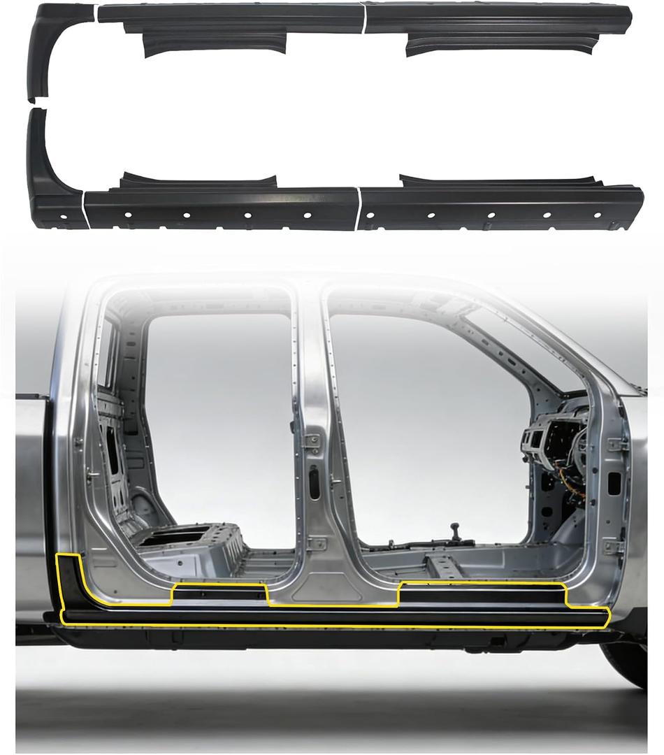Mountainpeak 6pcs Rocker Panel & Cab Corner Patch Fit for 2014-2018 Chevy Silverado & GMC Sierra Crew Cab 4 Door Rust Repair Body Panel Covers