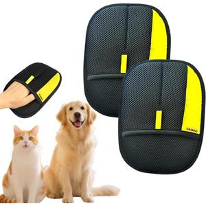 Electrostatic Pet Hair Removal Gloves: Quick Wiping - Reusable & Washable for Sofa Clothing Pet Beds Effortless Cats & Dogs Hair Remover for Busy Pet Owners (2pcs-Black)