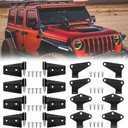 4 Door Hinge Assembly Kits Compatible with 2007-2018 Jeep Wrangler JK JKU Unlimited Rubicon Sahara, Fits Jeep Wrangler JK Inside and Outside, Jeep Wrangler JK Door Hinge 16PCS with 36 Bolts