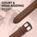 Leather Band Compatible with Apple Watch Bands 46mm 45mm 44mm 42mm (Series 1/2/3) Men Women, Vintage Genuine Leather Replacement Wristband for iWatch Series 10 9 8 7 6 5 4 3 2 1 SE Retro Walnut