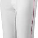 Mizuno Youth Premier Piped Short Baseball Pant (3X-Large, White/Red)