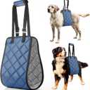 Adjustable Dog Sling Dog Lift Harness for Medium Dogs, Hind Leg Support Portable Soft Lift Support and Rehab Harness for Weak Rear Legs, for Senior, Injured, Disabled and After Surgery Dogs Medium (Navy)
