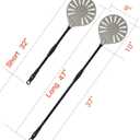 G.a HOMEFAVOR 9" x 10" Perforated Pizza Peel 47 Inch overall, Rectangular Aluminum Pizza Turning Peel with Extended Silcone Handle for Baking Pizza Brick Oven