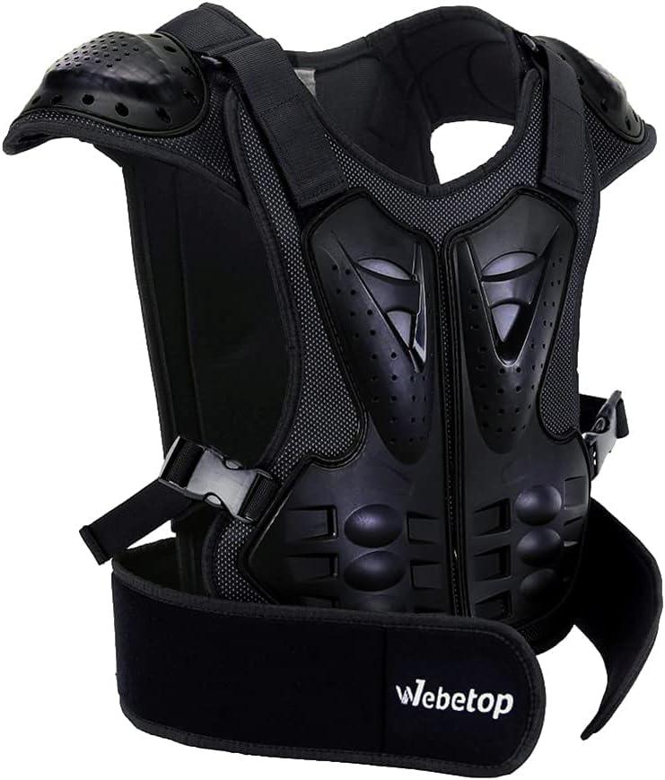 Webetop Adults Dirt Bike Body Chest Spine Protector Armor Vest for Skiing, Large