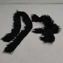 FabricLA Black Shaggy Plush Faux Fur Strips - Craft Fur for Gnomes, Cosplay, and DIY Projects | 2" X 60" (Pack of 2)