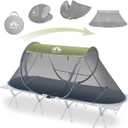 Night Cat Pop-up Mosquito Tent: 1 Person Camping Tent with Bug Screen Net Adults Fits for Camping Cot (Excluded)