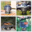 Mini Alcohol Stove Alcohol Burner, Lightweight Brass Spirit Burner with Aluminium Stand, Backpacking Stove for Outdoor Camping, Hiking, Backpacking, Picnic (Gold)