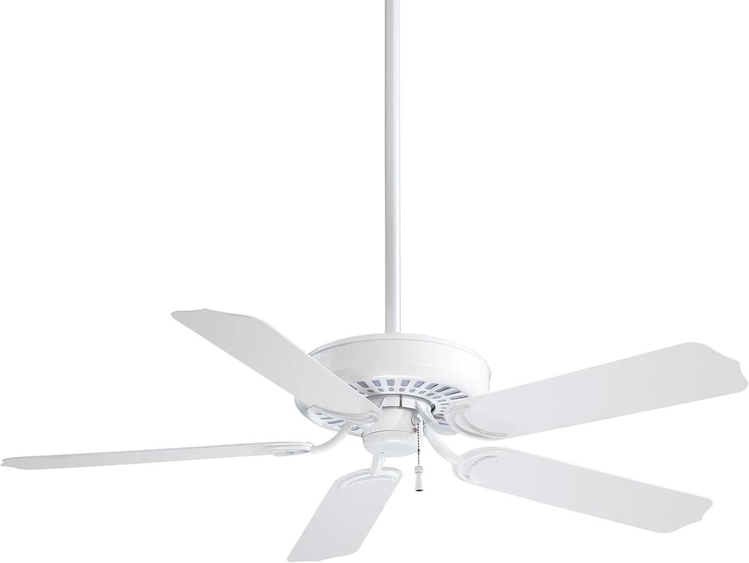 MINKA-AIRE F571-WH Sundance 52" 5-Blade Ceiling Fan in White Finish with White All Weather Blades