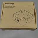 TESSAN Surge Protector Power Strip, 5 Ft Flat Plug Extension Cord with 3 USB (1 USB C) 8 Outlets, 1250W, 900J Protection, 3 Sided Outlet Extender with Power Switch for Office, Dorm Room Essentials (Grey)