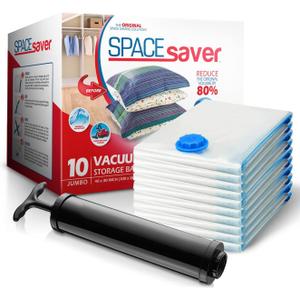 10 Pack Jumbo Vacuum Storage Bags for Comforters, Blankets & Clothes  Jumbo Vacuum Sealed Compression Bags with Hand Pump  Space Saver Storage Bags for Bedding, Moving, Travel & Organization