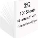 100 Sheets Thermal Printer Paper, 8.5''11'' US Letter Size, Advanced Printing Paper, Thermal Paper Compatible with Brother Letter Portable Printer, Printer Paper for M08F-Letter, M832, M834, MT800