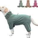 Dog Pajamas for Large Dogs,Extra Large Stretch, Suitable for Adult, Medium-Sized Dogs, Large Pet Jumpsuit Four-Legged Dog Clothes, Pet Clothing. (Green Color, 4XL) (4XL Fit 51-77 pounds)