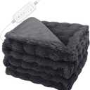Electric Heated Blanket Throw - 50"x60" Heating Blanket Throw House Warming Gifts New Home, Ultra Soft Warm Flannel Sherpa Fast Heat,8 Heat Level 10 Hours Auto-Off ETL Certified Grey