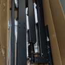 Claiks Electric Standing Desk, Adjustable Height Stand up Desk, 24x48 Inches Sit Stand Home Office Desk with Splice Board, Black Frame/Rustic Brown Top