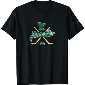 Minnesota State of Hockey T-Shirt (2XL, Black)