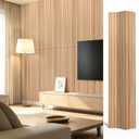 Art3dwallpanels 6-Pack Peel and Stick Wood Panels for Wall PVC, Oak | Self-Adhesive Slat Wall Panels, PVC Thick, 48 x 16 in, 3D Wood Grain Wallpaper, for Walls and Ceilings, Packed in Long Boxes