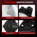 AC Blower Motor 700308 Compatible with 2014-2018 Ram 1500 2019-2022 Ram 1500 Classic 2018-2020 Journey 2014-2017 Wrangler 2018 Wrangler JK Replace# 68232369AA 68214892AB 68214892AC