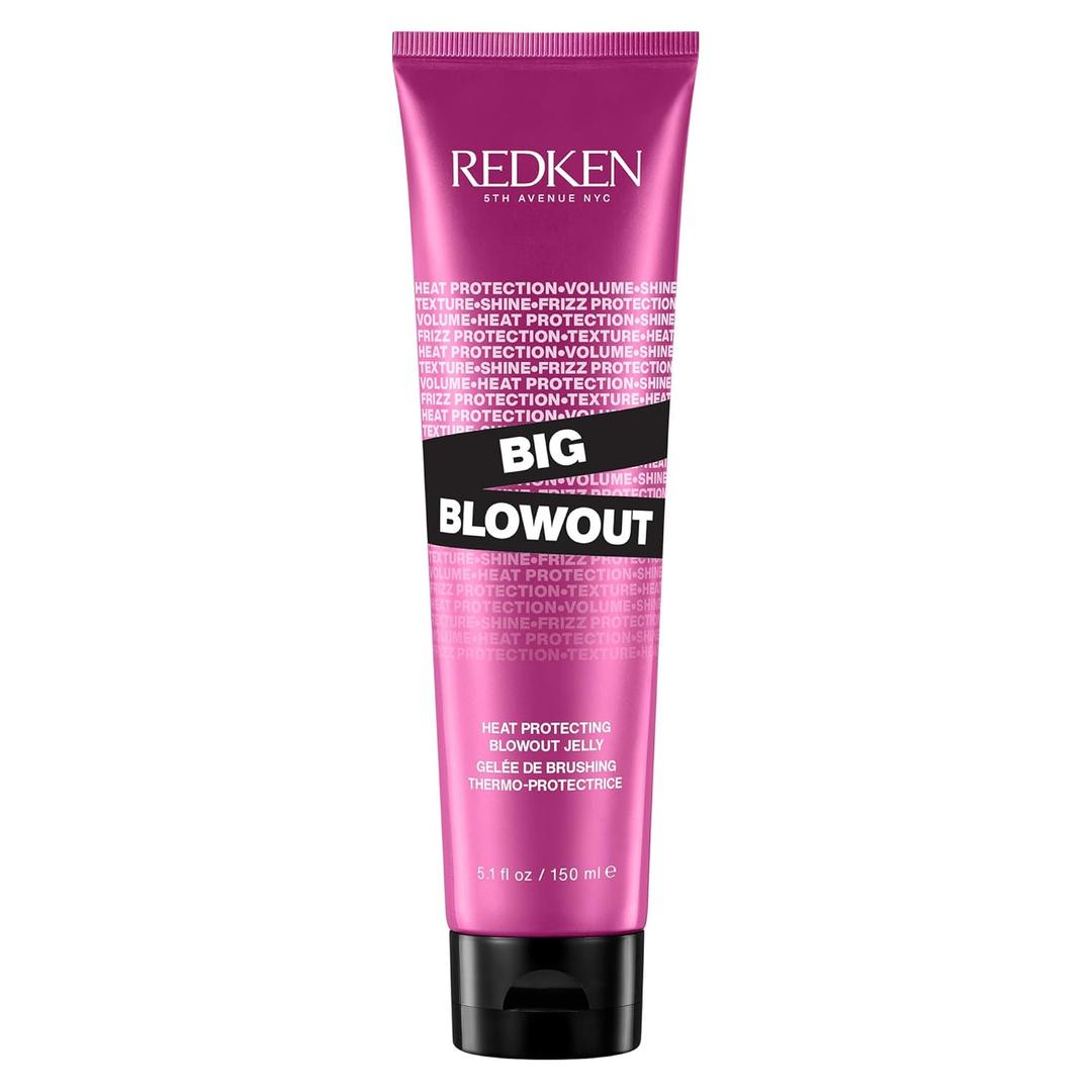 Redken Big Blowout Heat Protectant Gel - Provides All-Over Volume & Movement, Hair Shine & Frizz Control, Blowdry Gel For All Hair Types (5.1 Fl Oz (Pack of 1))