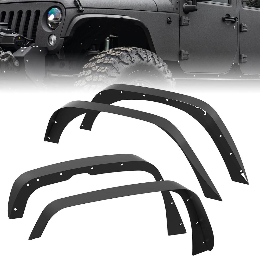 GAOMON Jeep Wrangler Fender Flares, Front & Rear Fender Flares For 2019-2023 Jeep Wrangler JL 4 Door Model