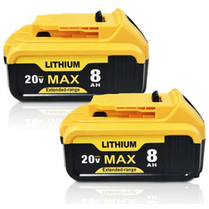ovevevovel 2-Pack 8000mAh Replace for Dewalt 20V Max Battery High-Capacity – Compatible with DCB200 DCB206 DCB201 DCB207 DCB208 DCB203 and Cordless Power Tools