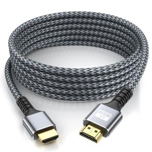 4k Hdmi Cable 25ft Ultra High Speed HDMI 2.0 Cable 4K@60HZ 3D ARC Gold Plated Connector Ethernet Audio Video Return HDMI Cord for UHD TV Monitor Laptop Xbox PS4/PS5 Roku TV ect.(Silvery)
