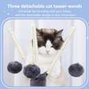 Hey-brother Cat Tree Tower, Scratching Posts with Removable Toys, Cozy Condo, Platform, Hammock, Sisal Scratch Board and Ball for Indoor Kittens, 41.3 Inches, Smoky Gray MPJ008SG