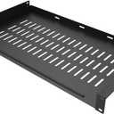 1U Vented Server Rack Shelf Disassembled 10 inches Deep No Lip