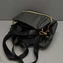 Makes Backpack Purse for Women PU Leather Travel Satchel Handbag Convertible Design Bag with Purse 2 Piece (Grey Triple)