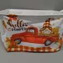 Clastyle Pumpkin Gift Basket Empty Rectangular Foldable Clothes Toy Storage Bin Large Gnome Truck Book Shelf Basket Orange Bull Plaid Harvest Basket