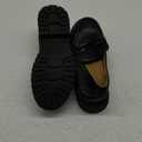 Loafers for Women Leather Chunky Platform Penny Shoes Classic Round Toe Comfortable Business Work Shoes (6, Black)