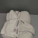 Snuggle Sac Heather Throw Blanket for Couch, Reversible Super Soft Blankets Warm Cozy Knit Fuzzy Plush Lightweight for Sofa, Bed, Camping, Picnic (Heather Ivory, Throw-XL(50"x 70"))