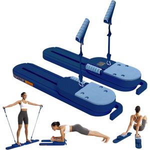 Eolzzi Portable Pilates Reformer Set for Women, Multi-Functional Pilates Exercise Board with Resistance Bands for Home Workouts, Core Strengthening, Toning, Abdominal Sculpting, Full-Body Fitness