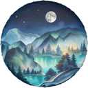 Mountains Natural Scenery Spare Tire Cover Wheel Protector Weatherproof Wheel Cover Universal Decorative Accessories for Camper RV SUV Travel Trailer 16 Inch