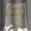 Gold Cake Topper Acrylic Happy Birthday Cake Decoration Supplies (5 Pieces)