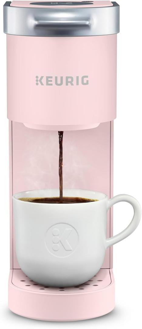 Keurig KMini Single Serve KCup Pod Coffee Maker, 6 to 12oz Brew size, with Cord Storage, Perfect for Small Spaces, Dusty Rose