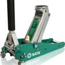 SATA 1.5-Ton (3,300 lb) Aluminum & Steel Hybrid Jack, Portable Design with Dual-Piston Quick Lift Pump, Tested for 1.5X Overload for Ultimate Safety