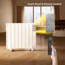 1500w Convection Wall Panel Heater-Electric Heater for Indoor Use, Quiet Fan-less Design, Energy Efficient Heating with ECO Mode, Remote Control, 24h Timer, Child Lock