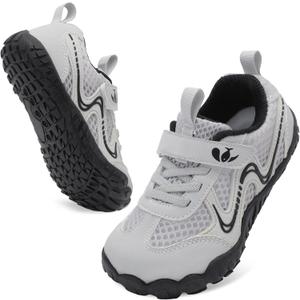 FEETCITY Wide Kids Barefoot Shoes Boys Girls Anti-Slip Kids Sport Sneakers Hiking Shoes Breathable Tennis Sneakers for Little Big Kid, Size 33