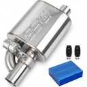 YDES 2.5 Inch Valved Muffler Exhaust Cutout with Muffler Cat Back Exhaust System Kit 