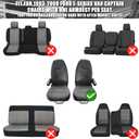 SAPUBK Custom-Fit Front Seat Covers Sets Replace for 1993-2008 Ford E-Series Van Captain Chairs Seats, Driver and Passenger Soft Dutch Velvet Composite Foam Lining Breathable Seat Cover Cushion