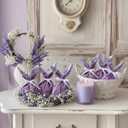 Shinylin 12 Pcs Easter Bunny Gift Bags Velvet Bunny Birthday Decoration Purple Lavender Birthday Party Favor Rabbit Reusable Goodie Treat Bag for Spring Easter Baby Shower Garden Tea Party Supplies