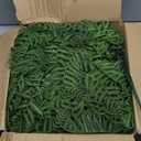 Artificial Hanging Plants Outdoor, UV Resistant Fake Fern Faux Greenery for Outside Planter Patio Home Garden Decor (5 Branches&1 Basket)