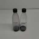 sodastream 1L Twin Pack Dishwasher Safe Slim Bottle (Black)