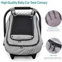 Waterproof Baby Car Seat CoverYVMVDV Patented Cold Weather Carseat Cover for Babies,Infant Car Seat Cover Canopy for Boy Girls,Windproof Car Seat Canopy for Boys & Girls, Keeps Babies Warm