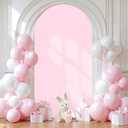7.2FT Pink Wedding Arch Cover Spandex Fitted Arch Covers Stretchy Backdrop Round Top Chiara Backdrop for Easter Birthday Party Baby Shower Ceremony Anniversary Decoration