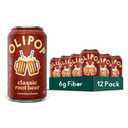 OLIPOP Prebiotic Soda Pop, Classic Root Beer, Pantry Pack Packed with Prebiotics, Fiber, and Botanicals, Gluten Free, GMO Free, 12oz (12-Cans) (EXP 10/01/27)