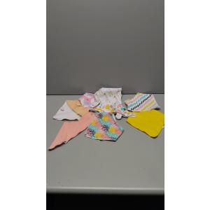 Cherub Baby Bandana Drool Bibs 8 Pack, Absorbent Bandana Bib for Drooling and Teething, Soft Organic Cotton Baby Bibs for Girls