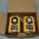 220W Power Inverter Compatible with Dewalt 20V Battery, DC 20V to AC 110V Portable Power Station with 1 AC Outlet, 2 USB Ports & 1 Type-C Fast Charging, 400LM LED Work Light (2-Pack) (Yellow)