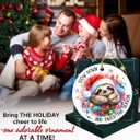 2 x Sloth Christmas Ornaments 2025, Animal Lover Gifts for Teens, Adults, Friends, Christmas Sloth Gifts for Men and Women, Ceramic Ornaments for Christmas Decorations