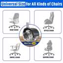 Office Chair Wheels 2" Desk Chair Caster Wheels Smooth Roller Style Quiet for Carpet and Hardwood Floors Universal Fit 11x22 mm Set of 5 Grey